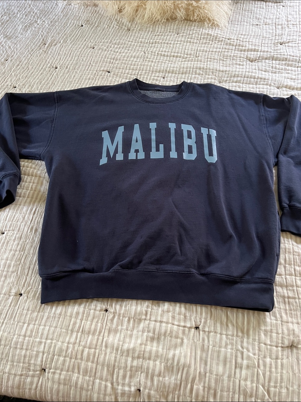 John Galt: Malibu Logo Crewneck Sweater - Navy Blue